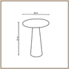 Contemporary Iron Side Table in White Colour