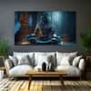 The Castle Decor Lord Shiva Wall Painting Wooden Framed 27x48 Inch (Style 6)