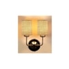 Max Dual Yellow cotton Wall mounted Lamp Steel Base
