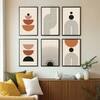 The Castle Decor Boho Abstract Botanical Wall Art Set of 6 Design 4 11x17 Inch