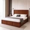 Nivaan Solid Wood Compact King Bed Hydraulic Storage Provincial Teak Finish Mattress 72 x 72 Inches