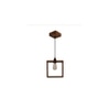 Quattro Brown Solid Wood Single Hanging Light