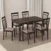 Ava 6 Seater Dining Table Set in Umber Walnut Finish