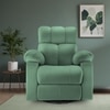 Helios Motorised Recliner Chair for with Rocking Revolving Premium Soft Suede Fabric 1 Seater Chair - Green