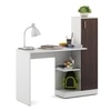 Troy Study Table Frosty White Choco Walnut