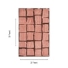 Handmade Wool Area Rug Modern Geometric Pink Brown 3 x 5 Feet Carpet