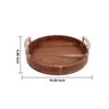 Ireka Home Atithi Wooden Serving Tray with Iron Handles – Medium
