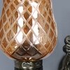 Devansh Metal Electric Wall Light in Antique gold Colour with Lavender Shade Count of 2 Lights