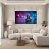 The Castle Decor Lord Shiva Wall Painting Design 3 Wooden Framed 27x48 Inch (Style 1)