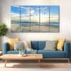 The Castle Decor Sea Art Wall Painting Wooden Framed 27x48 Inch (Style 1)