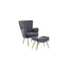 WilAccent Accent Chair With Ottoman Grey