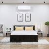 Hexa Engineered Wood Modern Queen Bed With Headboard With Storage In Flower Wenge