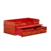 D'Dass Red Wooden Shelf Style Temple For Pooja In Home and Office