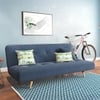 Zehnloch 3 Seater Click Clack Sofa cum Bed In Midnight Indigo Blue Colour