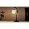 Multicolor Mosaic Glass Curvy Table lamp with Iron Base (EN28)