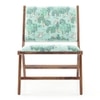 Maureen Rest chair -Finish - Teak,Fabric- Chitra Velvet-Mint