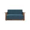 Serra Wooden Sofa - Teak Finish (Colonial Blue)