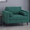 Bruch Boucle Fabric Arm Chair in Green Colour
