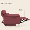 Maurice Leather Recliner in Maroon Colour