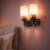 Eliante Wall Lights Mild Steel, Glass & Glass Material Brown,Gold & White Finish