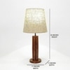 TallBoy Wooden Table Lamp with Brown Base and Premium White Fabric Lampshade