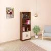 Seonn Engineered Wood Bookshelf with Drawer and 2 Doors Cabinet Floor Standin in Maple & Beige