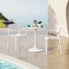 Kepler Brooks Vola Cafeteria Dining Chair in White Colour