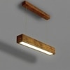 Clara 24 Brown Wooden LED Hanging Lamp