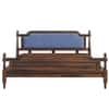 Regal Shesham Solid Wood Queen Size Bed Non Storage Bed In Provincia Teak Finish