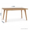 Scandinavian Loftus Small Dining Table Brown Natural Wood Finish