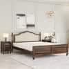 Verona Shesham Solid Wood King Size Bed Non Storage Bed In Provincia Teak Finish Beige