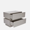 Lagere Series Bedside Table duly polished in Silver