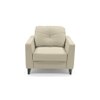 Franco 1 Seater Leather Sofa in Cream Colour
