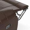 Lebowski Leatherette One Seater Manual Recliner in Espresso Colour