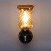 Devansh Metal Electric Wall Light in Antique gold Colour with Lavender Shade Count of 1 Light