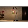 Multicolor Mosaic Glass Curvy Table lamp with Iron Base (EN27)