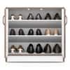 Alex 9 Pair Shoe Rack in Classic Walnut Finish