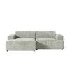 Sophisticated Wood Right Aligned 2-Seater With Upholstery Non Storage Sofa In Grey Colour