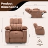 Helios One Seater Fabric Manual Recliner with Cup Holder in Brown Colour