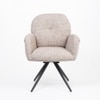 Cotton Fabric Dining Chair in Beige Colour