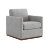 Bobby Boucle Fabric Lounge Chair in White Colour