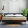 Aurelio Solid Wood Queen  Size Bed With Box Storage (Walnut Finish)