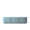 Zenliving Wood 3 Seater With Upholstery Non Storage Sofa In Blue Colour