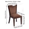 Newport wood Dining Chair in Taupe Brown Velvet Upholstery with PROVISIONAL TEAK FINISH