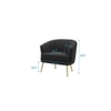 Carl Solid Wood Accent Chair in Black Colour