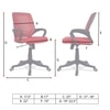 Diicea Mid Back Ergonomic Chair in Red Colour