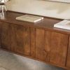 Kaspen Solid Mango Wood Sideboard with 4 Door in Provincial Teak Finish