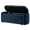 Risibol  Velvet 2 Seater Ottoman Bench with Storage  in Navy Blue Color