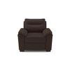 Adelaide 1 Seater Leatherette Sofa in Chocolate Colour