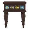 Azul Solid Wood Side Table in Brushed Walnut Finish